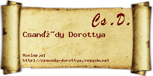 Csanády Dorottya névjegykártya