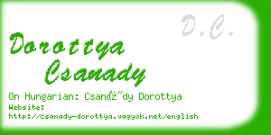 dorottya csanady business card